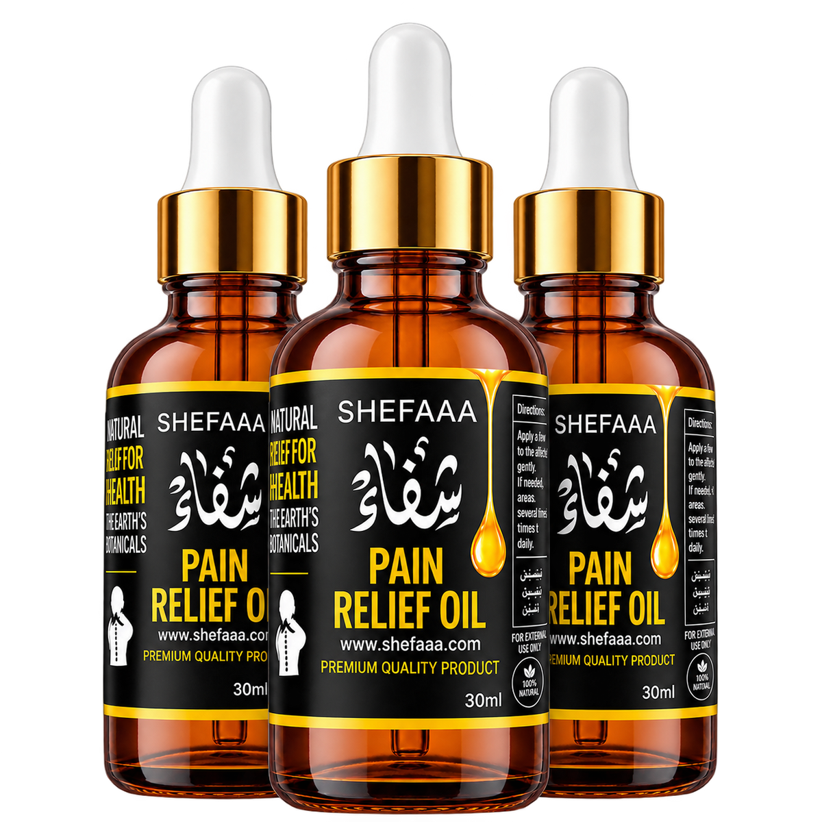Herbal Back & Neck Relief Oil (Pack Of Three)